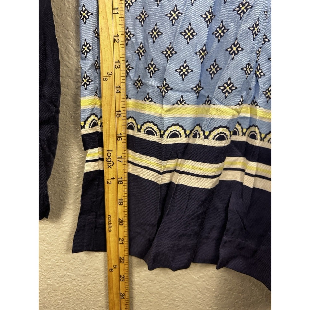 Anthropologie Maeve Scarf Print Blue A-line Culottes Wide Leg Pants Pockets XL - Picture 7 of 13